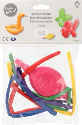 Amscan Modellierballons – 10 Stück, Ca. 120 Cm Lang, Inkl. Pumpe – Für Party & Dekoration
