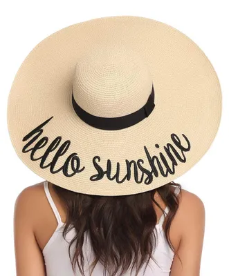 Produktbild von Strandhut für Damen mit breiter Krempe – Faltbarer Sommerhut mit UV-Schutz 50+