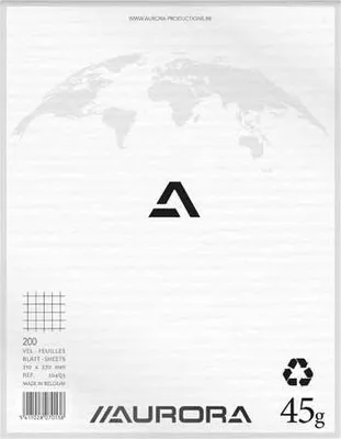 Obrázok produktu pre Aurora - blok na poznámky 210 x 270 mm, kocky 5 x 5 mm, 200 listov, 45 g | 5 kusov
