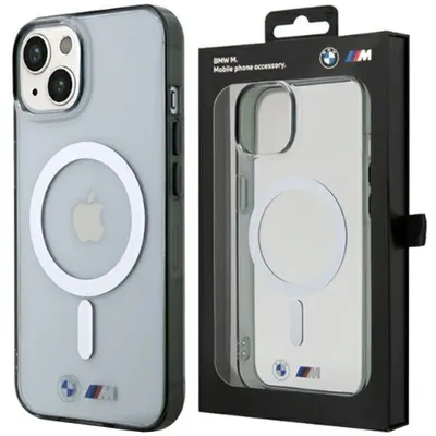 Obrázok produktu pre Bmw Silver Ring Magsafe Case pre Iphone 15 - Transparent