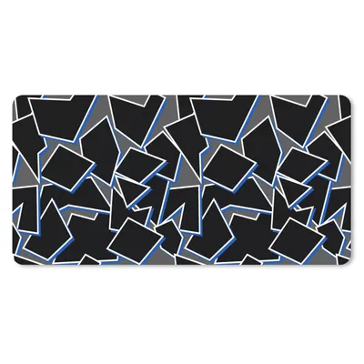Produktbild von MuchoWow® Schreibtischunterlage Formen - Geometrie - Schwarz - Design 80x40 cm - XXL Mauspad - Gaming Mauspad