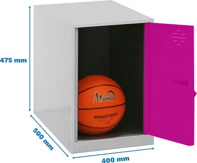 Produktbild von Simonrack Spind SIMONLOCKER DISM grau, pink 8425437117572, 1 Schließfach 40,0 x 50,0 x 47,5 cm