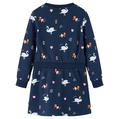Immagine prodotto di vidaXL Abito da bambino con maniche lunghe blu navy 104