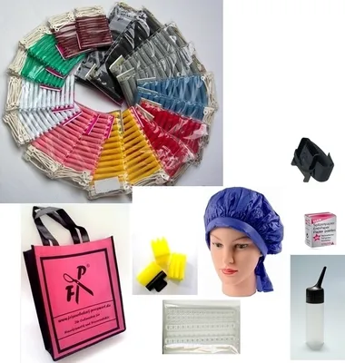Produktbild von FP Dauerwellwickler Kaltwellwickler Maxi-Set - Sparpack - 216 Stck. m. viel Zubehör! + FP Shopper