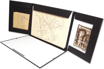 Produktbild von Clairefontaine 5x Zeichenmappe Kraft, Gummizug + Innenklappen A3+ Schwarz 48605C