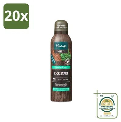 Imagen del producto de 20 unidades de espuma de ducha Kneipp, con aroma a cedro y aceite de jojoba, 200 ml cada una. Paquete de suministro