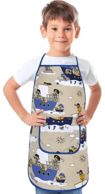 Immagine prodotto di Grembiule da bambino - 37 x 47 cm, per bambini da 3 a 5 anni - Blu