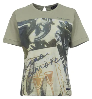 Productafbeelding van s'questo Shirt 1/2, olijfgroen, maat 36. s'questo collectie Bella Italia