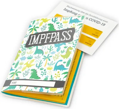 Produktbild von itenga Design Impfpasshülle Motiv Dinos