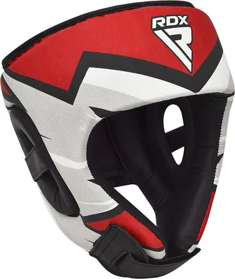 Immagine prodotto di Casco da bambino RDX per boxe, allenamento MMA e kickboxing, omologato SATRA; casco junior in pelle Maya-Hide per la protezione del viso e dell'udito; casco per lo sparring, la Muay Thai e il Taekwondo