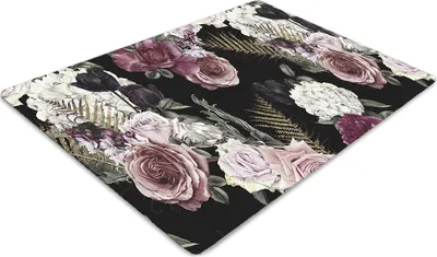 Produktbild von Stuhlunterlage Bürostuhlunterlage 120 cm x 90 cm Bodenmatte Bürostuhlunterlage - Romantische Blumen