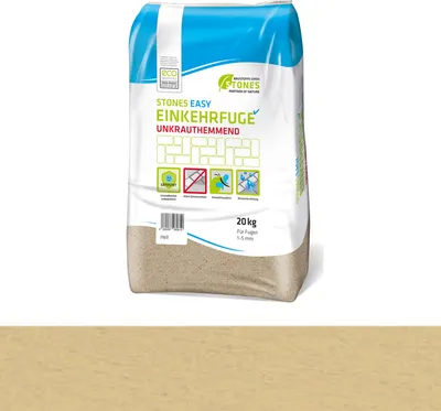 Obrázok produktu pre Stones EASY Einkehrfugensand Unkrauthemmend 1-5mm 20kg Hell