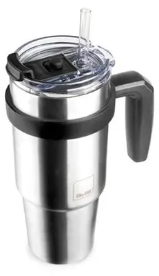 Produktbild von Ibili Thermosbecher, Edelstahl, 8 x 20 cm, 580 ml, silber