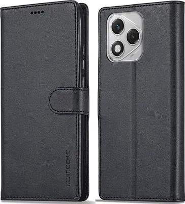 Image de Étui pour Honor 400Lite étui en cuir avec fermeture magnétique et support, étui de protection noir