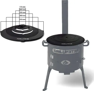 Produktbild von Adapterplatte für Utschak Ø50cm Kochplatte aus Stahl 4mm