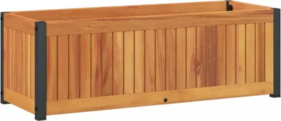 Image de vidaXL Bac à plantes 80x30x27,5 cm bois massif acacia et acier