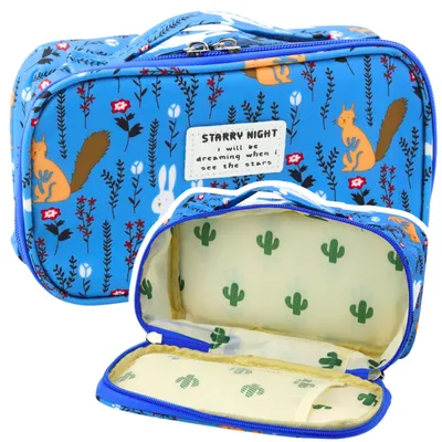 Produktbild von Schulmäppchen-Organizer, geräumiges Zusatzfach, Blau, 21,5 cm