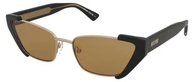 Produktbild von Moschino MOS205/S BLACK GOLD/BROWN 56/17/140 Damenbrillen Sonnenbrillen