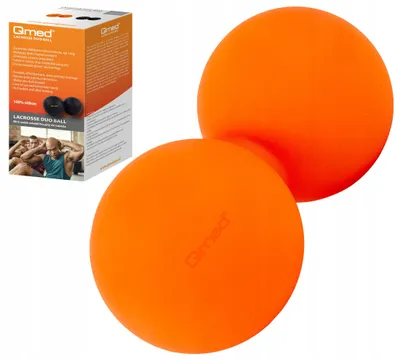 Produktbild von Qmed Duoball Lacrosse Massageroller 12x6cm Silikon Orange
