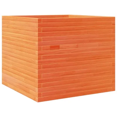 Image de Jardinière cire marron 80x80x68,5 cm bois de pin massif