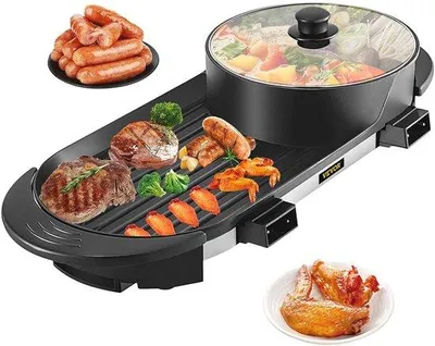 Obrázok produktu pre Gril a hotpot 2 v 1 s termostatom, ideálny na oslavy a pre rodiny