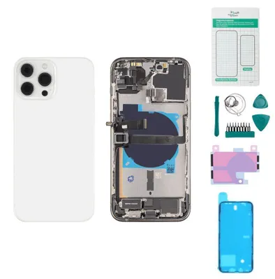 Produktbild von iPhone 13 Pro Max Gehäuse mit Backcover Weiß - Set