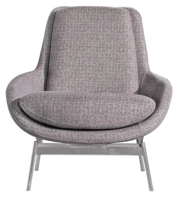 Immagine prodotto di Poltrona grigia Club Lounge Designer Schienale Moderno Mobili Poltrona 1 posto Imbottita