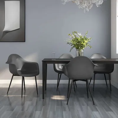 Produktbild von vidaXL Esszimmerstühle 4 Stk. Grau PP