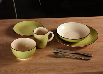 Produktbild von Speiseteller 27cm 6er Set Happy grün
