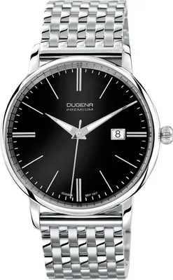 Produktbild von Dugena Herren-Armbanduhr Festa, Quarz, Edelstahlgehäuse, Saphirglas, Edelstahlarmband