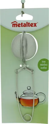 Produktbild von Metaltex 253812 Teefilter Teeei, mit Zange, Edelstahl, Durchmesser 6 cm