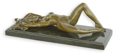 Produktbild von Bronzeskulptur weiblicher Akt Replikat Retro Design Dekoration