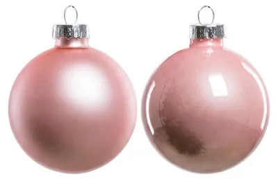 Produktbild von TrendLine Weihnachtskugeln aus Glas Ø 6 cm puderrosa 20 Stück