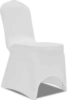 Produktbild von vidaXL 6 x Stuhlhusse Stretchhusse weiß