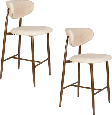Produktbild von Housecraft Living Noor Barhocker Rückenlehne 66 cm Beige - 2 er Set