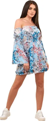 Produktbild von Mintgrünes spanisches Blumenkleid