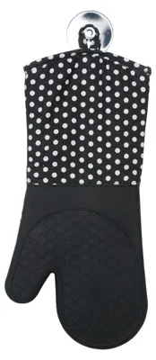 Produktbild von WENKO 2er Set Topf Silkon Handschuhe Töpfe Pfannen Grillen Hitze Schutz Punkte