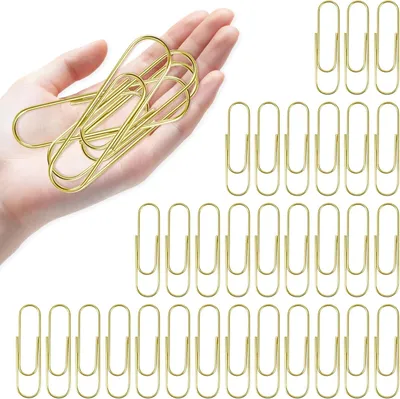 Obrázok produktu pre Veľké zlaté kovové sponky, 35 kusov, vhodné na dokumenty a papier