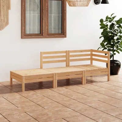 Produktbild von Möbel 3-tlg. Garten-Lounge-Set Massivholz Kiefer - Balkonmöbel 3082612