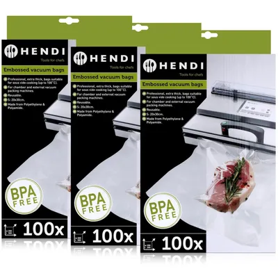 Produktbild von Hendi Vakuum Kochbeutel 20x30cm / 100 Beutel (3er Pack)