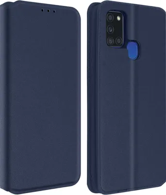 Produktbild von Avizar, Kunstleder Cover Classic Edition für Samsung Galaxy A21s, Nachtblau