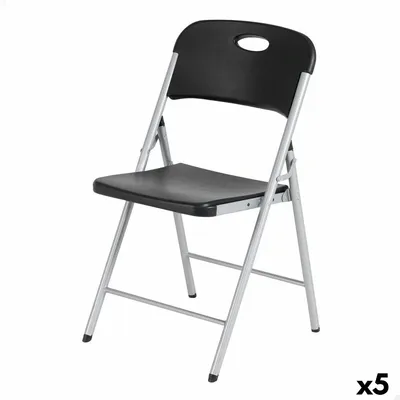 Produktbild von Faltbarer Stuhl, Modell Lifetime, Farbe Schwarz, Maße: 50 x 84 x 48,5 cm (5 Stück)