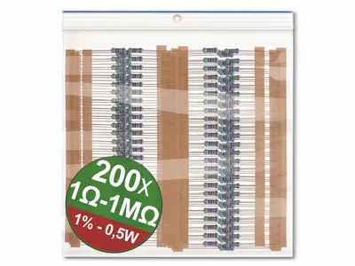 Immagine prodotto di Quadrios 22P081 Gamma di resistenze a film metallico cablate assialmente 0,5 W 1 % 1 set (22P081)