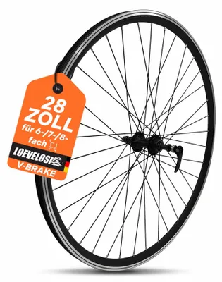 Produktbild von Laufrad HR 28 Zoll Trekking schwarz 6- / 7- / 8-fach Schraubkranz MTB Trekking