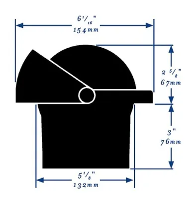 Produktbild von Ritchie Kompass Modell 'Navigator Fn-201', Einbaukompass, 12v, Rose Ø114,3mm/5°, Schwarz