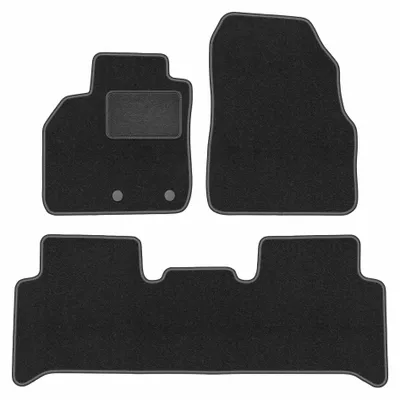 Produktbild von Velours-Fußmatten für Renault Scenic II 2003-2009 (Minivan) – 4-tlg, Graphit, passgenau – Wielganizator LUX