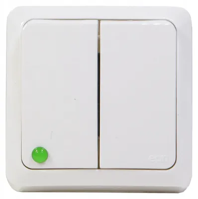 Immagine prodotto di Elektro-Plast | Interruttore Doppio - Bianco - IP20 - Materiale Di Alta Qualita - Struttura Compatta