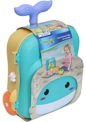 Produktbild von Strandspielzeug Trolley Wal-Design mit Zubehör - Sandset für Kinder