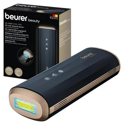 Image de Épilateur BEURER IPL 5 niveaux, 1 million d'impulsions lumineuses, alimentation secteur, noir et or