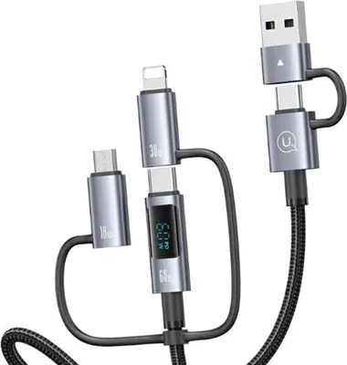 Obrázok produktu pre Usams Kábel 60W 6W1 Digitálny Displej Dátový Kábel Sufeng Seria 2M (Sj736)